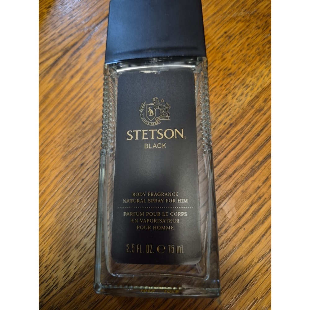 NEW No Box Stetson Black Body Fragrance Natural Spray For Him 2.5oz Cologne